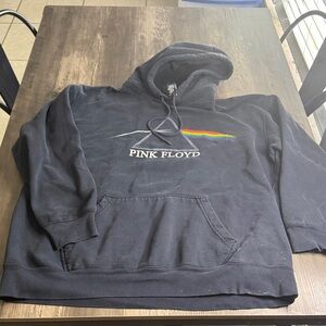 Pink Floyd Black Hoodie with Rainbow Accent